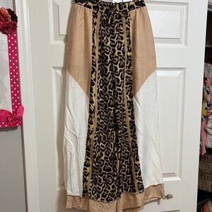 BiBi Leopard Print Pants with Black and Tan Brand New Never Worn